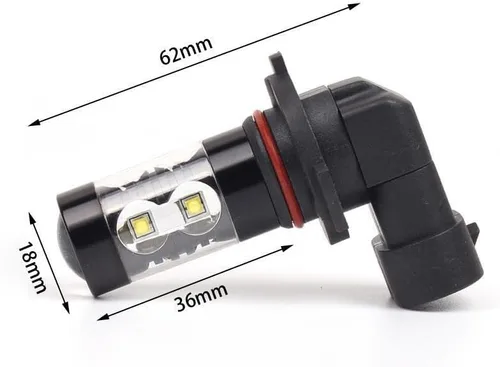 Miniatura 7 de Alla Lighting Bombillas LED antiniebla 9006 HB4 de 2400 lúmenes, 6000 K, xenón blanco superbrillante, lámparas antiniebla de repuesto