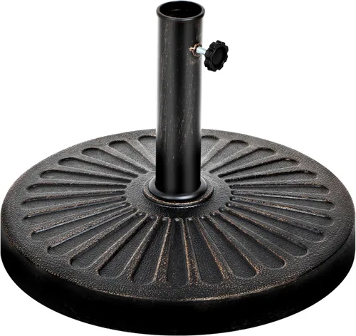 Miniatura 8 de YSSOA Base de sombrilla de mercado de 24.2 libras de 17.72 pulgadas, soporte redondo resistente para patio al aire libre, terraza, césped, jardín