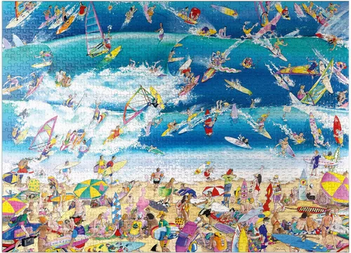MyPuzzle Surfing - Blachon - Clásicos de dibujos animados - Rompecabezas prémium de 1000 piezas para adultos