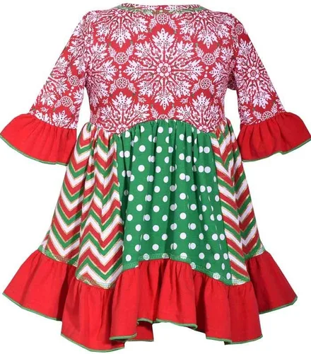 Miniatura 3 de Bonnie Jean - Vestido navideño para niña con lazo para el pelo