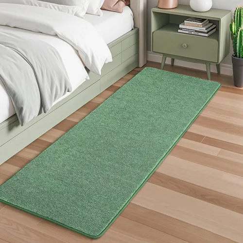 Miniatura 4 de Keeko Alfombra Suave para Pasillo, Alfombras de Pasillo de 2x8 pies para Mesita de Noche Dormitorio Sala de Estar Antideslizante Lavable Moderna