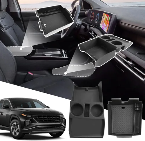 Miniatura 16 de SXCY Para Hyundai Tucson 2025 2026 [SE/SEL] Organizador de consola central para Hyundai Tucson 2025 2026 Accesorios para Hyundai Tucson 2025 2026