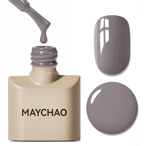 Miniatura 112 de MAYCHAO Esmalte de uñas de gel rosa intenso de 0.5 onzas líquidas, 1 unidad de esmalte de gel rosa brillante, esmalte de uñas que se absorbe con luz