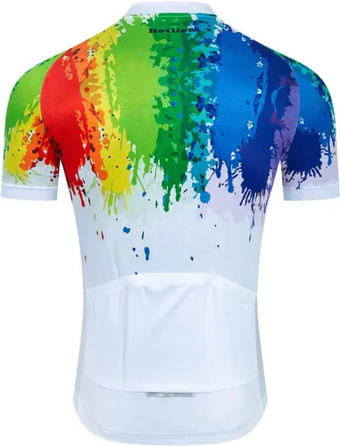 Miniatura 2 de Camiseta de ciclismo para hombre, camiseta de manga corta para ciclismo MTB, chaqueta reflectante para bicicleta con 3 bolsillos, tallas S-3XL
