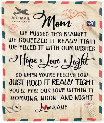 Miniatura 21 de Manta personalizada con texto en inglés «To My Mom from Daughter Wolf I Am Because You are Mom», para cumpleaños, día de la madre, Navidad, manta