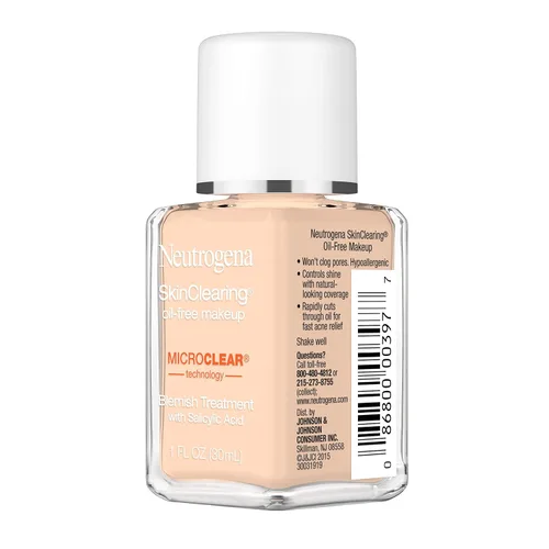 Miniatura 11 de Neutrogena SkinClearing - Base líquida sin aceite para combatir el acné y las imperfecciones, con medicamento para el acné de ácido salicílico al 40