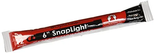 Cyalume SnapLight, barras luminosas rojas, de grado industrial de 6 pulgadas, barras de luz superbrillantes de 12 horas de duración (paquete de 10),
