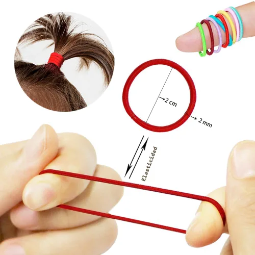 Miniatura 2 de 200 ligas pequeñas para el cabello, sin arrugas, soporte elástico para cola de caballo, accesorios para el cabello para bebés, niñas y niños