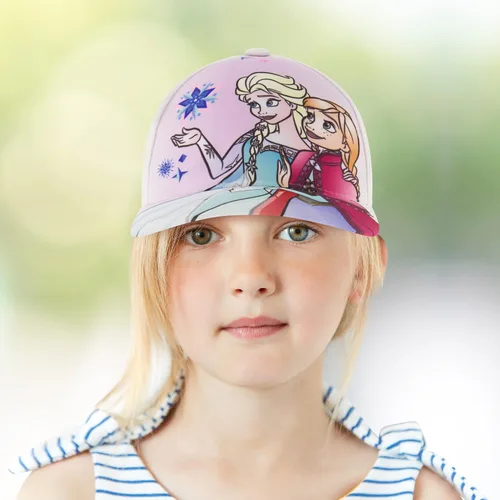 Miniatura 2 de Disney Gorra de béisbol, Frozen Elsa & Anna ajustable para niños de 4 a 7 años, Blanco