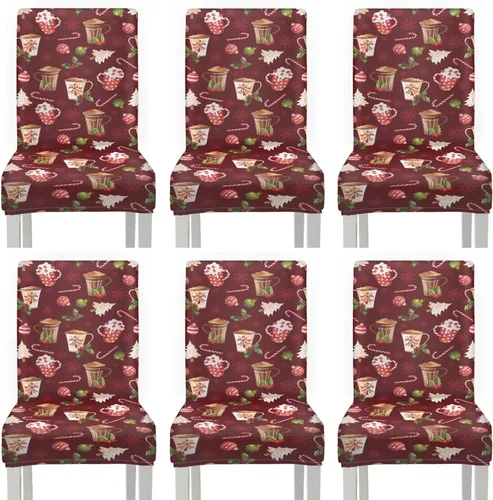 Miniatura 11 de HUGS IDEA Yellow Floral Chair Covers for Dining Room Set of 2 Flowers Kitchen Chair Covers Washable Dining Chairs Slipcovers Cubre Sillas