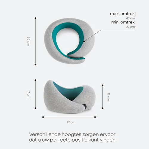 Miniatura 4 de Ostrichpillow Go Almohada Cervical, Almohadas de Viaje para Aviones, Almohada de Viaje de Espuma Viscoelástica Premium, Diseño Ergonómico 360º