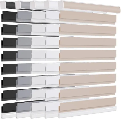 Miniatura 19 de Changshade - Persianas de cebra personalizadas con cordón, persianas enrollables de cebra con bloqueo de luz (85%) con cordón, persianas enrollables