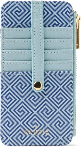 Miniatura 8 de KEDZIE Essentials Only - Cartera con cremallera para mujer, de piel vegana, pequeña tarjetero con ventana exterior para identificación, Glamoflauge