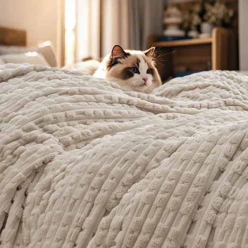 Miniatura 21 de PHF - Manta ultra suave de franela y forro polar tamaño King, manta ligera de forro polar 3D con jacquard, sin desprendimiento, sin formación