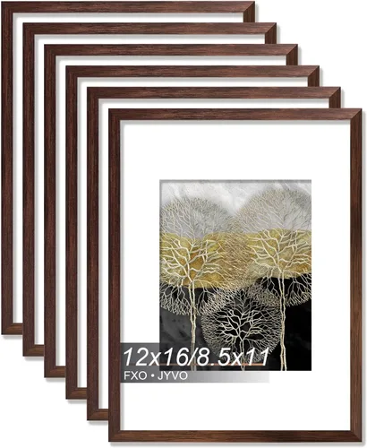 Miniatura 24 de Fxojyvo Marco de Fotos de 4x6, Muestra Foto de 3.5x5 con Paspartú o 4 x 6 Sin Paspartú, Liviano y de Alta Transparencia Marco de 4 por 6 para Pared