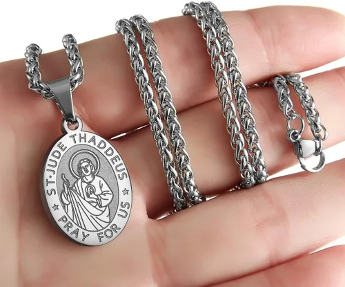 Miniatura 3 de RS Saint St MichaelChristopherJudeBenedictJosephAnthony Medal Necklace for Boys Men 24 In Religious gifts