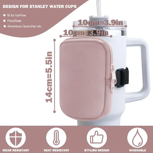 Miniatura 3 de Bolsa para botella de agua Stanley de 40 onzas con asa, accesorios de gimnasio para mujer, bolsa para cinturón compatible con Stanley/Accesorios