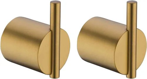 Miniatura 13 de RANDOM Gancho de toalla de oro cepillado, ganchos dorados para pared, ganchos de acero inoxidable 304 para toallas de baño, cocina, moderno gancho