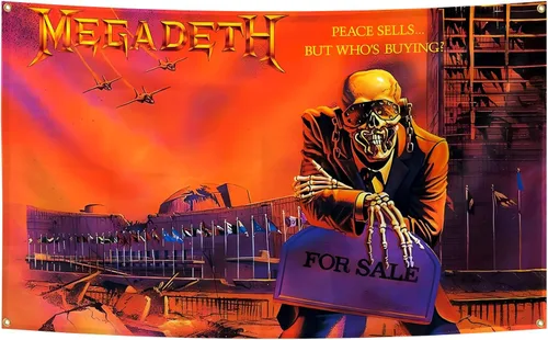 Miniatura 8 de Megadeth Rust in Peace Póster Bandera Divertida Tapiz Musical Estético Decorativo Duradero Tapiz de Pared para Cueva de Hombre Adecuado para Póster