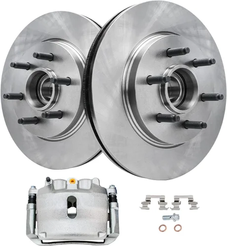Miniatura 23 de Detroit Axle - Kit de freno delantero para Chevrolet Trailblazer GMC Envoy 2007 2008 2006-2009, rotores de freno de disco, pastillas de freno