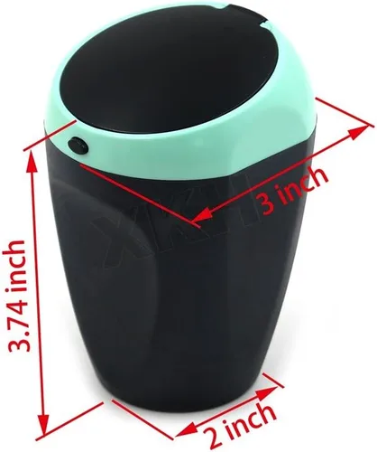 Miniatura 2 de XKH - Mini cenicero portátil taza de cigarrillos cubo trasero cubo humo ceniza titular azul [B078JP9J7B]