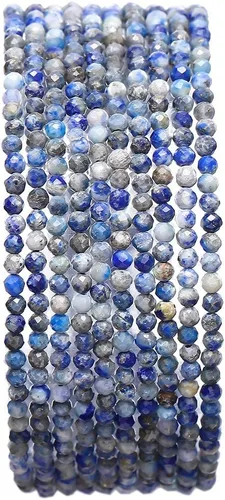 Miniatura 60 de BEADIA Cuentas Facetadas de Piedra Natural Amazonita Rondelle 3x4mm Cuentas Semipreciosas Sueltas para Hacer Joyas 38cm