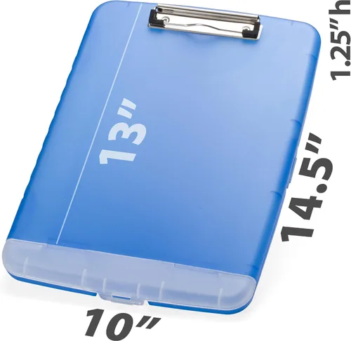Miniatura 3 de Officemate Caja de almacenamiento portapapeles, Azul Translucent