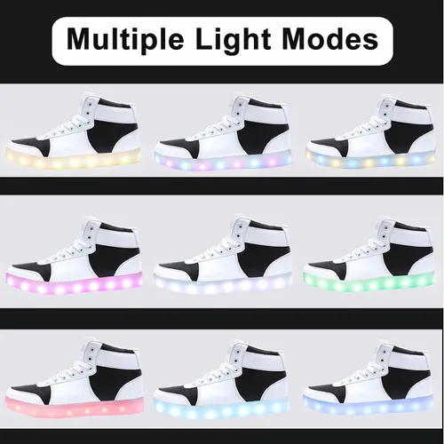 Miniatura 4 de Odema V3 - Zapatos deportivos con luz de carga USB, zapatillas de deporte LED para bailar