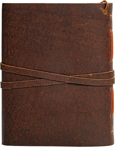 Miniatura 7 de Cuaderno de cuero rústico hecho a mano, vintage, para hombres y mujeres, papel en blanco, 300 páginas, cuaderno de bolsillo, diario para escribir