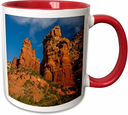 Miniatura 8 de 3dRose Danita Delimont – Rock Formations – Thunder, cafetera Rock, Sedona, Arizona, USA de montaña – Tazas, Negro/Blanco