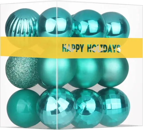 Miniatura 196 de Bolas de Navidad Grandes de 3.2" en Azul Bebé - Adornos para Árbol de Navidad, Bolas Colgantes Inastillables para Cumpleaños, Halloween, Boda
