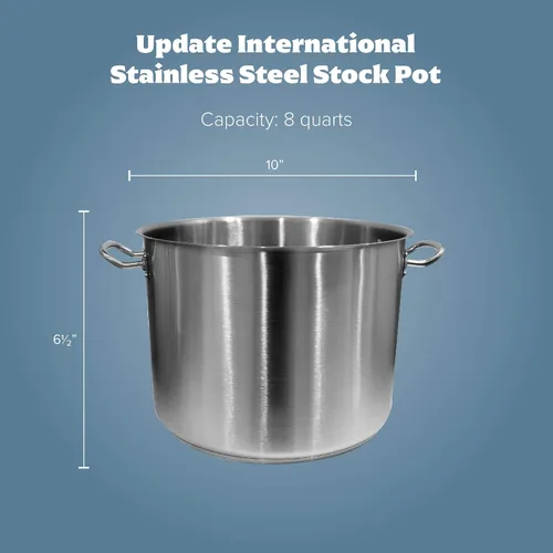 Miniatura 2 de Olla de caldo de acero inoxidable de 8 cuartos con tapa