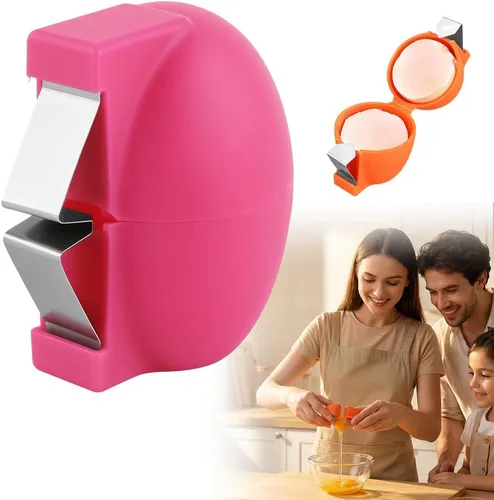 Abridor de cáscara de huevo, herramienta de acero inoxidable, separador de huevos multifuncional para huevos crudos y duros, pelador de huevos de