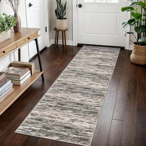 Miniatura 144 de SIILOOM 2 x 3 Alfombra moderna y abstracta para entrada, alfombra neutra azul marino gris multicolor súper suave de área pequeña, alfombras lavables