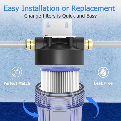 Miniatura 5 de Cartucho de filtro de agua de 20 micrones para toda la casa, filtros de sedimentos plisados para agua de pozo, reemplazo universal para cualquier