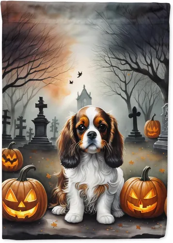 Miniatura 24 de Caroline's Treasures DAC2011GF - Bandera decorativa para jardín de Halloween con diseño de beagle para jardín, jardín, jardín, jardín, multicolor