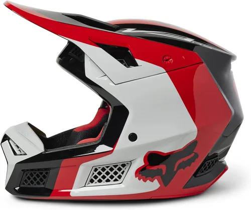 Miniatura 2 de Fox Racing Casco Unisex V3 RS para Motocross y Bicicleta de Tierra, Negro/Blanco/Naranja, Pequeño