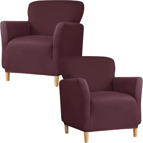 Miniatura 64 de Fundas de jacquard para sillón de banquete, fundas suaves para sillón, fundas elásticas de 1 pieza para sala de estar, funda antideslizante