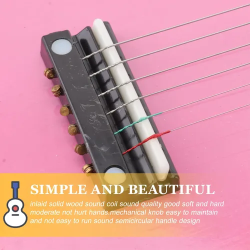 Miniatura 8 de Kisangel - Guitarra acústica de madera de tilo de 23.11 pulgadas, 6 cuerdas, para principiantes, para niños de 5 a 9 años, instrumento musical