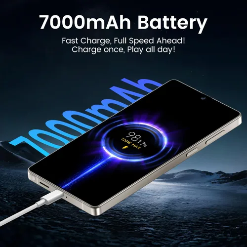 Miniatura 5 de JQAKP I25 Ultra Smartphone 16+512GB Android 14 Snapdragon 8 Gen 3 Cámara dual de 68MP+108MP Batería de 7000mAh Pantalla FHD+ de 6.99 Gris