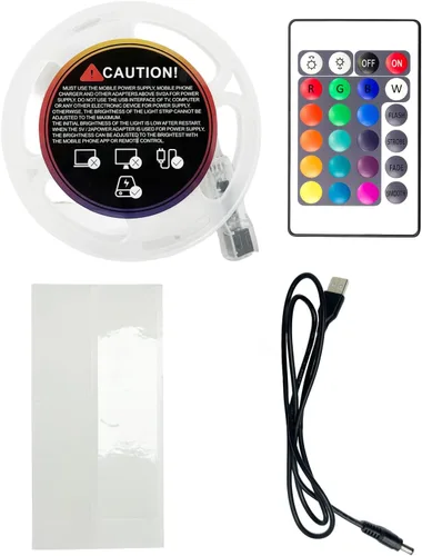 Miniatura 9 de Tira de luces LED, tiras de luz RGB de 5 V que cambian de color con control remoto, luces LED flexibles alimentadas por USB para dormitorio, TV