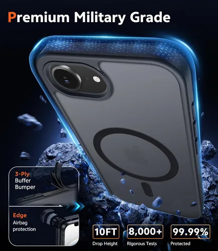 Miniatura 1780 de FNTCASE Funda para iPhone 13 Pro-Max: Fundas magnéticas transparentes compatibles con Magsafe Slim anti amarillamiento protección contra caídas