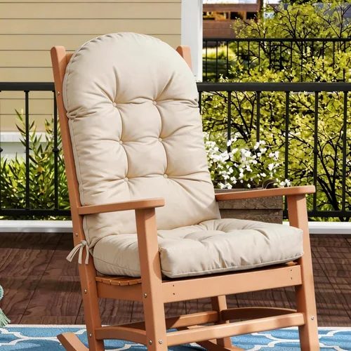 Adirondack - Cojín para silla mecedora, de algodón PP de alta elasticidad, acolchado para respaldo de asiento, para interiores y exteriores,