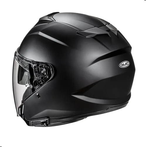 Miniatura 2 de HJC i31 Casco de motocicleta de cara abierta, aprobado por DOT (negro semi plano, XXL)