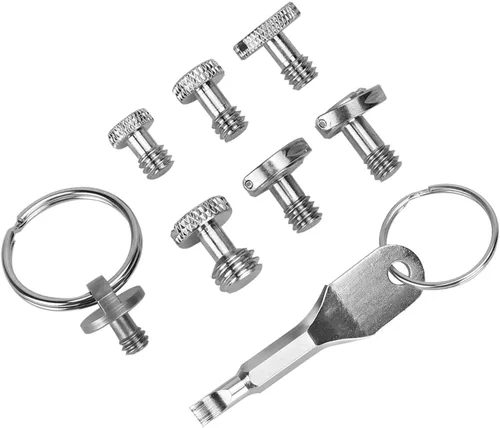 Miniatura 4 de Adaptador de tornillo de jaula de cámara con paquete de tornillos de 1/4"-20 y 3/8-16 para accesorios de tornillo de trípode (8 piezas)