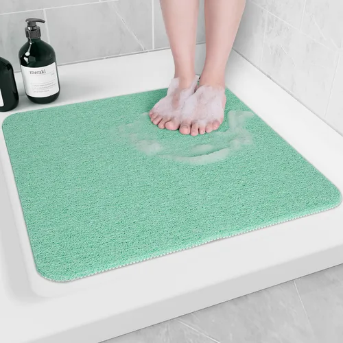 Miniatura 10 de Hargiis - Tapete antideslizante de secado rápido para bañera, piso, baño, ducha, cocina, hogar, hotel (color blanco, 24 x 24 pulgadas)