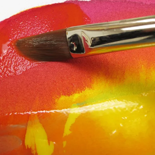 Miniatura 13 de da Vinci Watercolor Series 5580 CosmoTop Spin Pincel de Pintura, Redondo Sintético con Mango Rojo