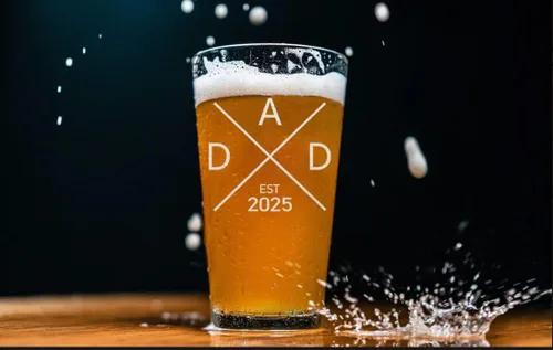 Miniatura 5 de Vaso de cerveza Dad Est 2025 – Anuncios de embarazo para la familia – Pinta de cerveza de 16 onzas para futuro padre – Regalos para papá – Divertido