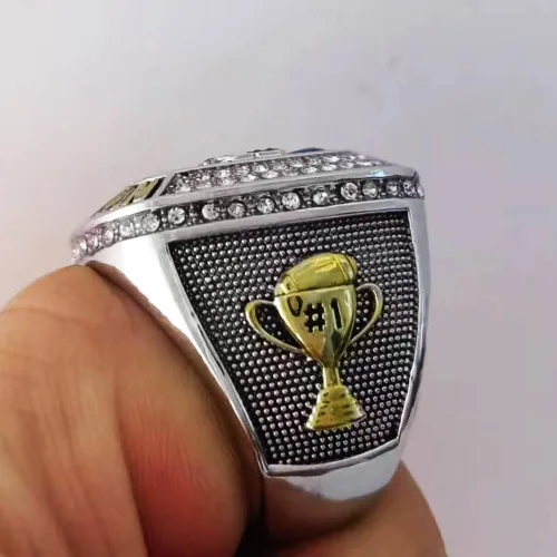 Miniatura 5 de Anillo de campeonato de fútbol de fantasía 2023 Premio del trofeo Ganador deportivo Anillo de campeón FFL, Zinc, Diamante blanco