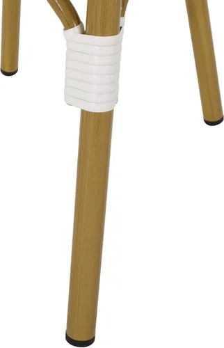 Miniatura 7 de Christopher Knight Home Anastasia - Silla francesa para exteriores (juego de 2), color negro + blanco + acabado de bambú